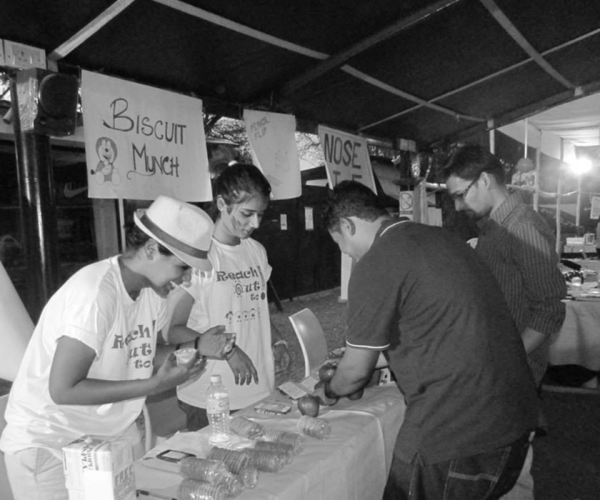 Visiting the stalls in the carnival
